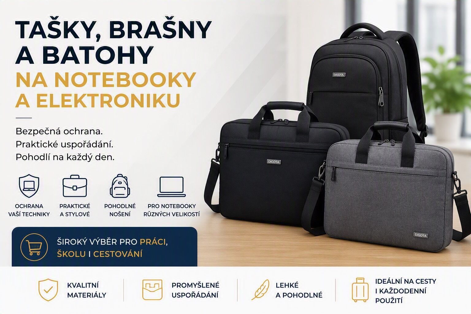 Tašky, brašny a batohy